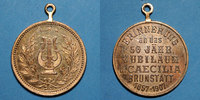 ALSACE bronze Alsace. Brunstatt. 50e anniversaire de la chorale Caecilia. Médaille doré. Avec illet -