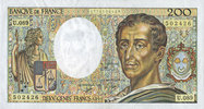 NOTES OF THE BANQUE DE FRANCE 200 francs Banque de France. Billet. (Montesquieu), -