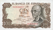 OTHER FOREIGN NOTES 100 pesetas Espagne. (1974) -