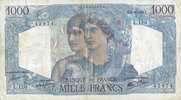NOTES OF THE BANQUE DE FRANCE 1000 francs 23.8.1945 Banque de France. Bi... 15,00 EUR  plus 9,45 EUR verzending
