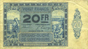 OTHER FOREIGN NOTES 20 francs Luxembourg. -