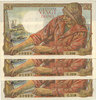 NOTES OF THE BANQUE DE FRANCE 20 francs Banque de France. Billets. pêcheur numéros consécutifs, 3 exemplaires -