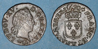 FRENCH ROYAL COINS Liard Louis XV (1715-1774). à la vieille tête Besançon -