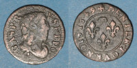 OTHER FEUDAL COINS Denier Principauté de Dombes. Gaston d'Orléans (1627-50). tournois Variante inédite ! -
