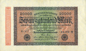 GERMANY 20 000 mark Allemagne. Billet. Série MV -