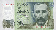 OTHER FOREIGN NOTES 1 000 pesetas Espagne. (1982) -