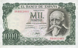 OTHER FOREIGN NOTES 1 000 pesetas Espagne. (1974) -