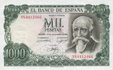 OTHER FOREIGN NOTES 1 000 pesetas Espagne. (1974) -