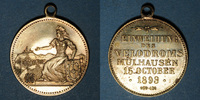 ALSACE Alsace. Mulhouse. Inauguration du vélodrome. Médaille en laiton jaune. 28 mm. -
