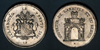 ALSACE Visite de Charles X. Etain. 35,16 mm. Gravée par C. Müller. -