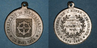 ALSACE Alsace. Mulhouse. Cavalcade de bienfaisance. Hiver rigoureux, Médaille zinc. 32,12 mm -