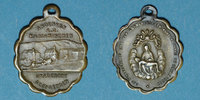 ALSACE Trois Epis. Souvenir du sanctuaire (fin 19e - début 20e). Médaille laiton. Ovale. 19,02 x 24,09 mm -