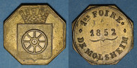 ALSACE Jeton Alsace. Molsheim. 1ère Foire. laiton octogonal. 28,7 mm. -