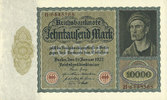 GERMANY 10 000 mark Allemagne. Billet. 19.1.1922, série H -