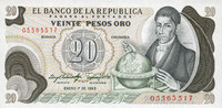 OTHER FOREIGN NOTES 20 pesos Colombie. -