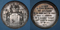 REVOLUTIONARY DOCUMENTS and WAR OF 1870 Guerre de 1870-1871. 108 bataillons du général Cl. Thomas vont livrer bataille. Médaille. 48,2 mm -