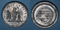 REVOLUTIONARY DOCUMENTS and WAR OF 1870 Guerre de 1870-1871. Mort du colonel A. Prévault. Médaille étain. 37,2 mm -