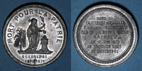 REVOLUTIONARY DOCUMENTS and WAR OF 1870 Guerre de 1870-1871. Mort du lieutenant de Vaisseau Edgard Saisset. Médaille étain. 37,2 mm -