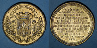 REVOLUTIONARY DOCUMENTS and WAR OF 1870 Guerre de 1870-1871. L'armée du Nord réorganisée et massée autour de Lille. Médaille étain doré -