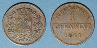 GERMANY before 1870 1 pfennig Bavière. Maximilien II Joseph (1848-64). -