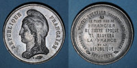 REVOLUTIONARY DOCUMENTS and WAR OF 1870 Guerre de 1870-1871. Pouyer-Quertier, ministre des finances. Médaille étain. 46 mm -
