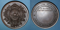 REVOLUTIONARY DOCUMENTS and WAR OF 1870 bronze Guerre de 1870-1871. Siège de Paris. Mairie du IXe arrondissement. Médaille . 69 mm -