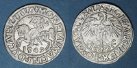 EUROPE gros Lituanie. Grand Duché. Sigismond III Auguste (1544-1572). 1/2 -