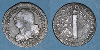 FRENCH MODERN COINS 3 deniers Constitution (1791-1792). Strasbourg. Type FRANCAIS -