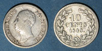 EUROPE 10 cents Pays Bas. Guillaume II (1840-1849). Point après la date -