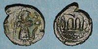 ISLAM 41-60H Syrie. Monnayage arabo-byzantin. Umayyades. Epoque Muawiya (?) . Fals bilingue sans atelier R ! F+