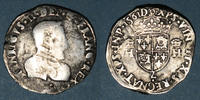 FRENCH ROYAL COINS Teston Charles IX (1560-1574). Monnayage au nom de Henri II. du Dauphiné Grenoble (Z pointé) -