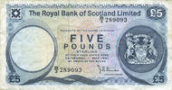 OTHER FOREIGN NOTES 5 livres Ecosse. Banque Royale d'Ecosse. -