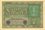 GERMANY 50 mark Allemagne. Billet. Série 3 -