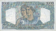 NOTES OF THE BANQUE DE FRANCE 1000 francs Banque de France. Billet. Minerve et Hercule, -