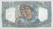 NOTES OF THE BANQUE DE FRANCE 1000 francs Banque de France. Billet. Minerve et Hercule, -