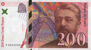 NOTES OF THE BANQUE DE FRANCE 200 francs Banque de France. Billet. (Eiffel), -