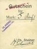 FRENCH EMERGENCY NOTES 5 mark Ribeauvillé (Rappoltsweiler) (68). Ch. Steiner. Billet, carton. G de Gutschein enroulé. -