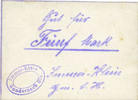 FRENCH EMERGENCY NOTES 5 mark Sondernach. Immer-Klein GmbH. Billet. . Numérotation de 4,5 mm -