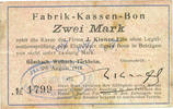 FRENCH EMERGENCY NOTES 2 mark Walbach. J. Kiener Fils. Billet. -