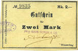 FRENCH EMERGENCY NOTES 2 mark Wesserling. Cros Roman & Cie. Billet. . Annulé -