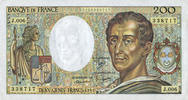 NOTES OF THE BANQUE DE FRANCE 200 francs Banque de France. Billet. (Montesquieu), -