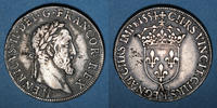FRENCH ROYAL COINS Teston Henri II (1547-1559). frappé au moulin de Paris, 3e type, -