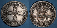 FRENCH ROYAL COINS 1/4 d'écu Henri IV (1589-1610). 2e type, Bayonne -