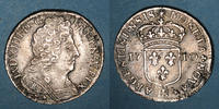 FRENCH ROYAL COINS 11 sols Louis XIV (1643-1715). Monnayage particulier de Strasbourg. -