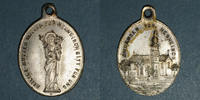 ELSAß Alsace. Friesenheim. Souvenir de Notre Dame de Neunkirch (fin 19e début 20e). Médaille laiton arg.   vz