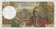 NOTES OF THE BANQUE DE FRANCE 10 francs Banque de France. Billet. Voltaire, -