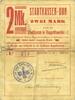 FRENCH EMERGENCY NOTES 2 mark Ribeauvillé (Rappoltsweiler) (68). Ville. Billet, carton. . Non annulé -