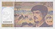 NOTES OF THE BANQUE DE FRANCE 20 francs Banque de France. Billet. Debussy, 1997, modifié -