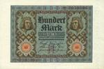 GERMANY 100 mark Allemagne. Billet. H, série T -