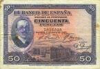 OTHER FOREIGN NOTES 50 pesetas Espagne. Banque d'Espagne. -